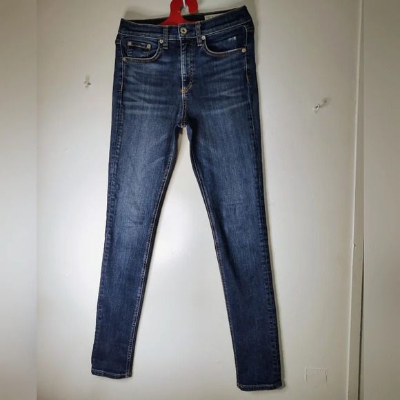 Rag & Bone high rise Slimming skinny jeans, women's, size 25, stretch, cotton. - Picture 2 of 16